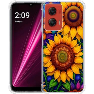 Imagem de Beaucov Capa para Moto G Stylus 5G 2024, linda capa de proteção contra quedas de girassóis à prova de choque, capa protetora de corpo inteiro resistente a arranhões para Motorola Moto G Stylus 5G