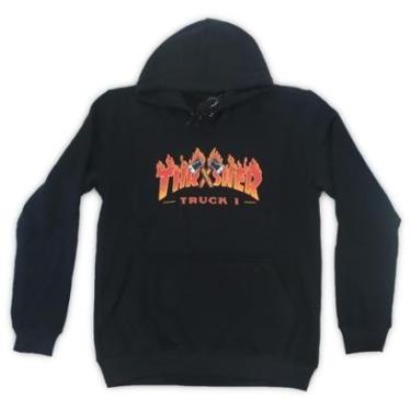 Imagem de Moletom Thrasher Magazine Canguru Truck 1 Logo - reto - P-Masculino