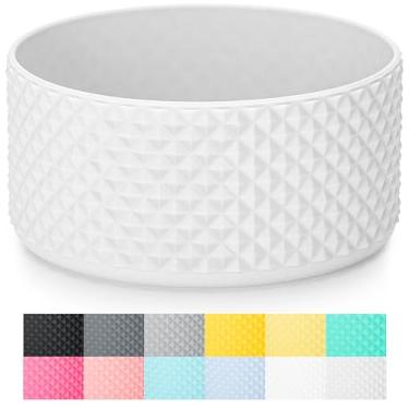 Imagem de Bluwing Parte inferior protetora de silicone para botas de 907 g 1,134 g, garrafa de ferro, takeya, MIRA e outras garrafas de água, antiderrapante livre de BPA, não serve para Stanley Tumbler (branco)