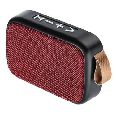 Imagem de Alto-falante BT Pequeno, Subwoofer BT 4.2, Cartão de Memória, Bateria de 400mAh, Alto-falante Portátil Com Suporte para Disco U para Eventos Ao Ar Livre, Viagens (vermelho)