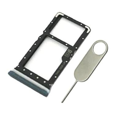 Imagem de PHONSUN Suporte de cartão SD de substituição para bandeja SIM única para Motorola Moto G Play 2021 XT2093 XT2093-1 XT2093-3 XT2093DL (azul misto)
