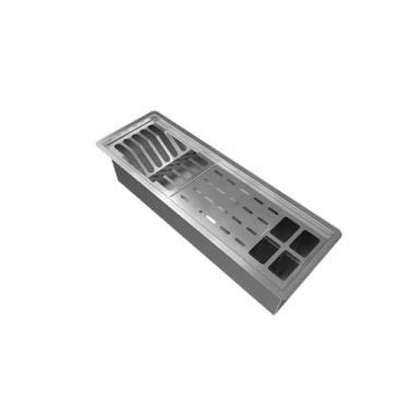 Imagem de Barbosa Refrigeração Escorredor de Louça Inox Gourmet com Canal Úmido Exclusivo para Pratos, Copos e Talheres, 60cm