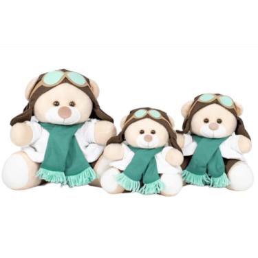 Imagem de TRIO DE URSOS AVIADOR DE PELÚCIA 15/18/22 - meninos (VERDE AVENCA)