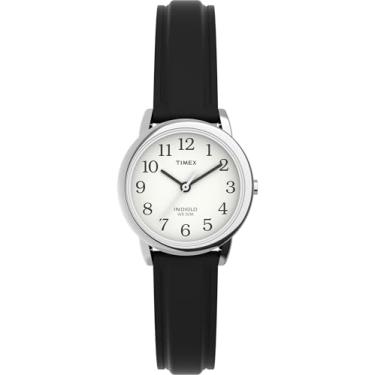 Imagem de Timex Relógio feminino Easy Reader, preto/prata/branco/B/25 mm, 25mm, Relógio de leitura fácil