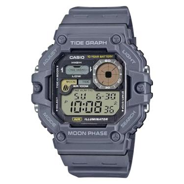 Imagem de Casio Relógio masculino de couro #MTP-1095Q-7A, Preto, Casual