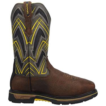 Imagem de Dan Post Botas masculinas Cyclone Work Couro Cinza/Marrom, Cinza/Marrom, 7.5