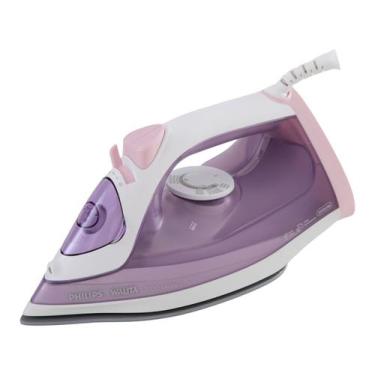 Imagem de Ferro de Passar Roupa a Vapor Philips DST3010 - Branco e Rosa, Branco 