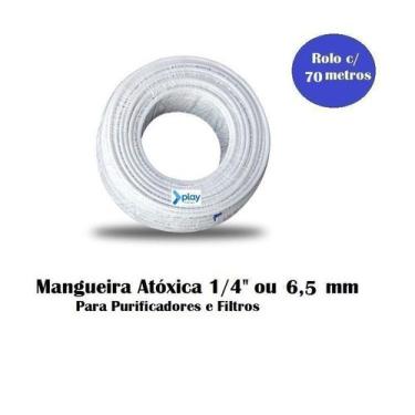 Imagem de 70 Metros Mangueira Atóxica Branca 1/4 Purificador Bebedouro - Planeta
