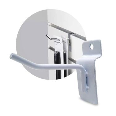 Imagem de Gancho Painel Canaletado 10cm com 30 Unidades Expositor Capinha Celular Ferramentas Loja Comércio