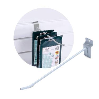 Imagem de Gancho Painel Canaletado 30cm com 100 Unidades Expositor Capinha Celular Ferramentas Loja Comércio