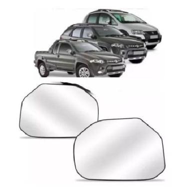 Imagem de Par Lente Retrovisor Palio Strada Locker 2009 2010 2011 2012 2013 - TO