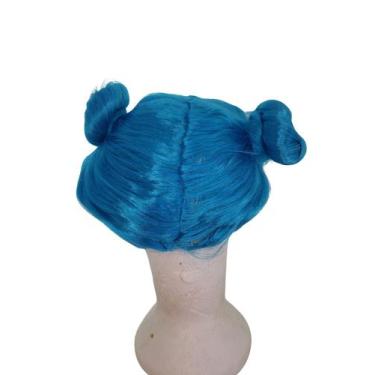 Imagem de Peruca infantil azul com dois coques nas laterais- Boneca - Lynx Produ