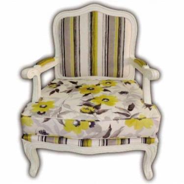 Imagem de Poltrona Veneza Estofada Tecido Listrado - Tommy Design - Móveis Lang,