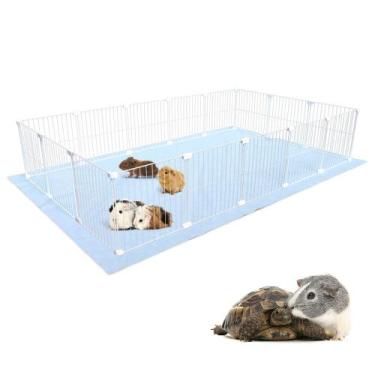 Imagem de Cercado Aramado Porquinho da Índia 90x150 Cm Malha Estreita  Branco co