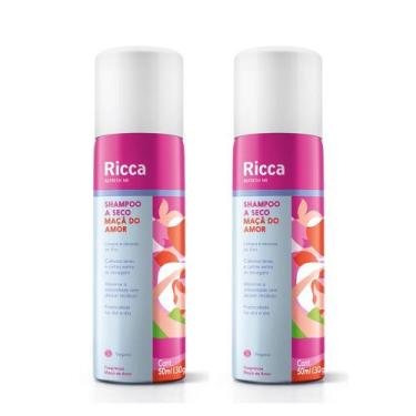 Imagem de Kit 2 Shampoo a Seco Maçã do Amor 50ml Compacto Antioleosidade Ricca