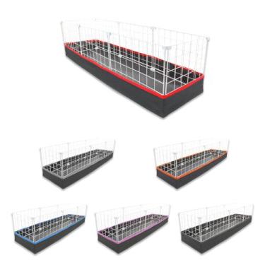 Imagem de Cercado Aramado Porquinho da Índia 30x120 Cm Branco com Bandeja Higiên