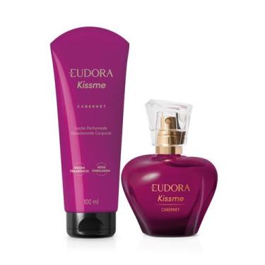 Imagem de Eudora Kit Kiss Me Cabernet: Desodorante Colônia 50ml + Loção Corporal