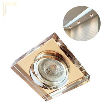 Imagem de Spot De Cristal Espelhado Rose Embutir Dicroica Lavabo Lup66 - Acende 