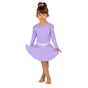 Imagem de Kit Roupas Acessórias Ballet Clássico Infantil Lilás Inverno - SOUS SU