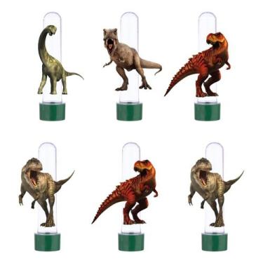 Imagem de 20 Tubetes Personalizado Lembrancinha Dinossauro - Barbara Utilidades