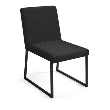 Imagem de Cadeira Tulipa em Aço Carbono Preto - Drop mobiliário