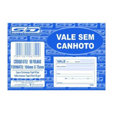 Imagem de Bloco de Vale Sem Canhoto 50 Folhas - São Domingos