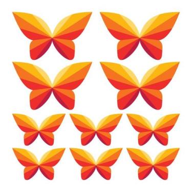 Imagem de Adesivo de Parede Infantil Borboletas Quarto Menina Bebe - 222ir - All