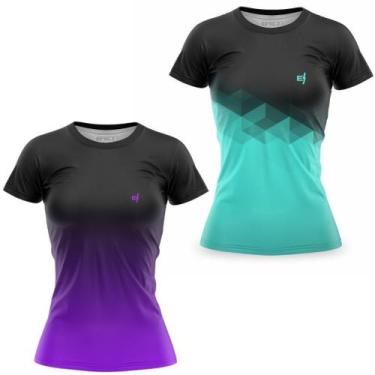 Imagem de Kit 2 Blusa para Academia Fitness Academia Caminhada Esportiva Dry Fit