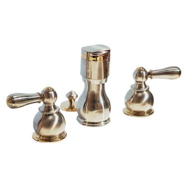 Imagem de American Standard 7391.733.099 Torneira de bidê montada na luminária Hampton com disjuntor a vácuo e drenagem de conexão rápida, latão polido