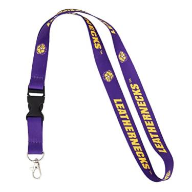 Imagem de Desert Cactus Cordão da Western Illinois University WIU Leathernecks para chaves de carro porta-crachá de identificação chaveiro destacável fivela de encaixe (buldogue roxo), Multicor, tamanho �nico