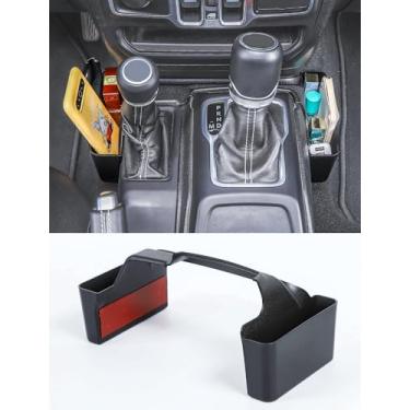 Imagem de Savadicar Caixa de armazenamento GT-2 Shifter, bandeja lateral de câmbio de marchas, organizador de console central compatível com Jeep Wrangler JL JLU 4XE e Gladiator JT 2018-2025, acessórios de