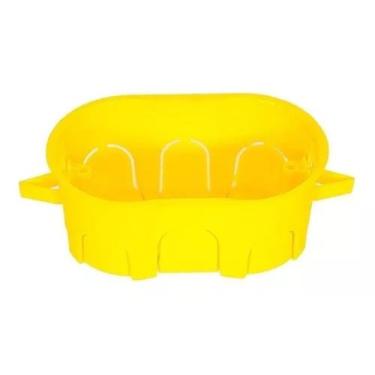 Imagem de Caixa De Luz P/ Drywall 4x2 Amarela Obras - Amanco