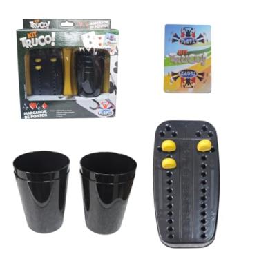 Imagem de Kit Truco Jogo Baralho Marcador Conjunto Petisqueira Copos