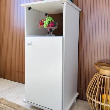 Imagem de Balcão Bebedouro 1 Porta com Nicho Decorativo Branco