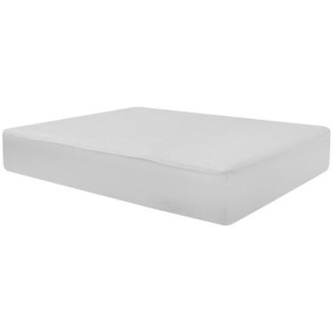 Imagem de Protetor De Colchão Impermeável King Impermeável Malha 40X203cm Branco