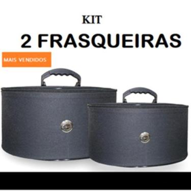 Imagem de Kit 2 Maleta Nécessaires Frasqueiras Maquiagem Premium De Luxo Casual 