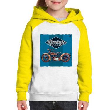 Imagem de Moletom Infantil Life on the road - Foca na Moda, Branco, Amarelo, 14