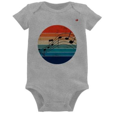 Imagem de Body Bebê Música Vintage Sunset - Foca na Moda, Cinza, GG