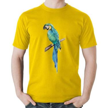 Imagem de Camiseta Algodão Arara Azul - Foca na Moda, Amarelo, GGG