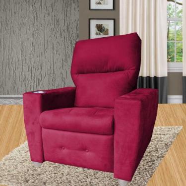 Imagem de Poltrona Do Papai e Mamae Reclinavel Emily - Beatriz  Decor, VERMELHO