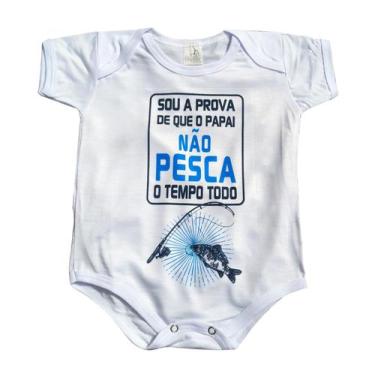 Imagem de Body Baby Branco Personalizado Pescador, Pescaria, Pesqueiro - GMH Pro