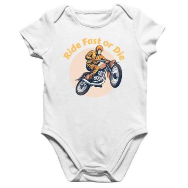 Imagem de Body Bebê Algodão Ride Fast Or Die - Foca na Moda, Branco, GG