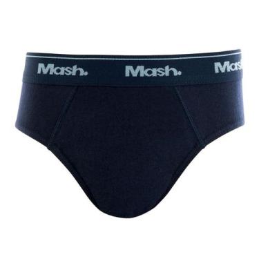 Imagem de Cueca Slip Mash 193.01 Infantil Fibra Natural 100% Algodão, GG, Marinh