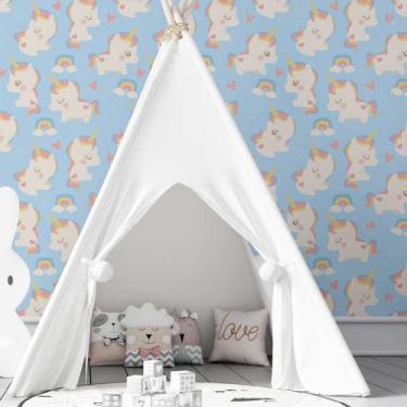 Imagem de Papel de Parede Adesivo Unicórnio Baby N03041 Rolo 0,58X2,5M - Adesivo