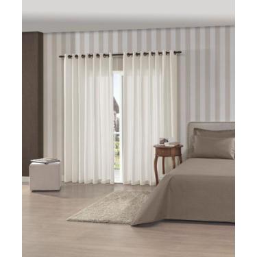 Imagem de Cortina Rústica Pantex 2,60x1,70m Natural - Bella Janela