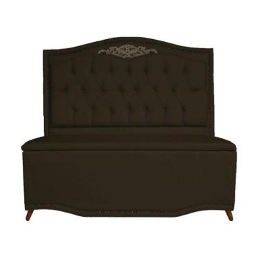 Imagem de Kit Cabecaira + Calçadeira Para Cama Box Casal King - Suede - Sv Decor