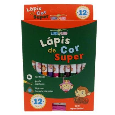 Imagem de Lápis de Cor Triangular Super 12 Cores 1 Apontador Leonora