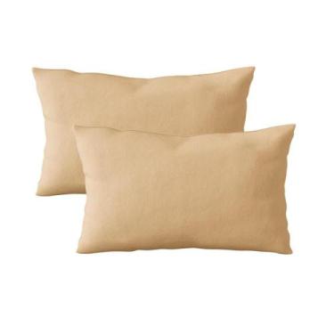 Imagem de Kit 02 Fronhas Avulsa Travesseiro King 50x90 Cm Malha Nude Arrumadinho