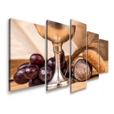 Imagem de Quadro Decorativo Sala Quarto Santa Ceia Cálice E Corpo - DECORE QUADR
