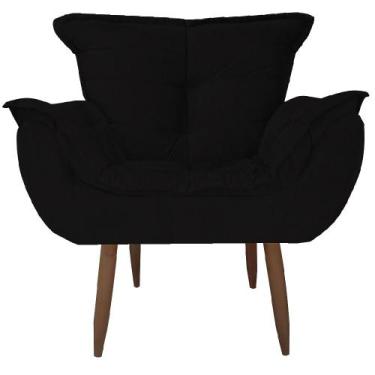 Imagem de Poltrona Puff Opala Amamentação Fixa E Confortável Tecido Suede - Beat